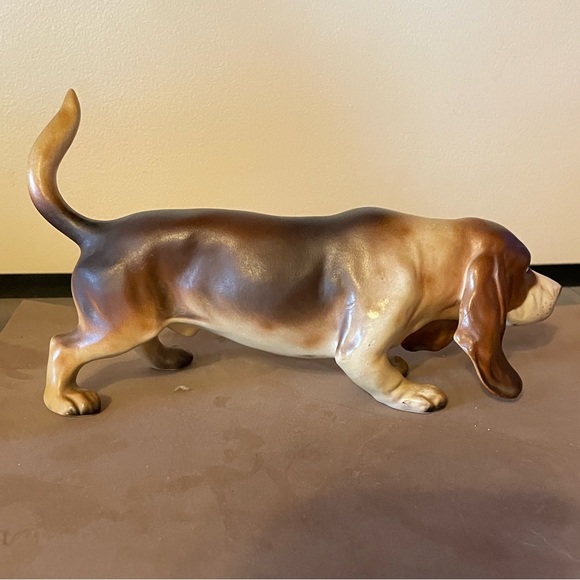 Vintage Bassett Hound Dog ceramic! No Breaks - Picture 2 of 4
